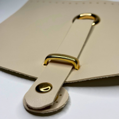 Oreo Model Deri Çanta Kapağı Krem