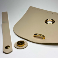 Oreo Model Deri Çanta Kapağı Krem